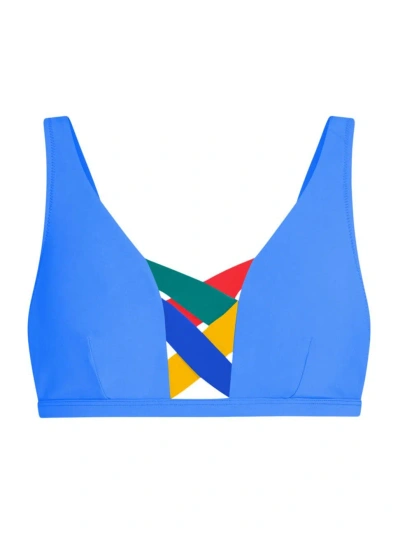 Valimare Women's Martinique Bralette Bikini Top In Blue/multi
