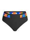 Valimare Women's Martinique High-rise Bikini Bottoms In Black Multi