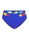 Valimare Women's Martinique High-rise Bikini Bottoms In Blue Multi