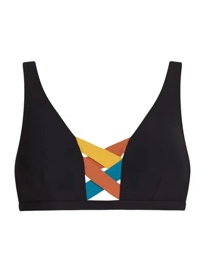 Valimare Women's Martinique Strappy Bikini Top In Black Mix