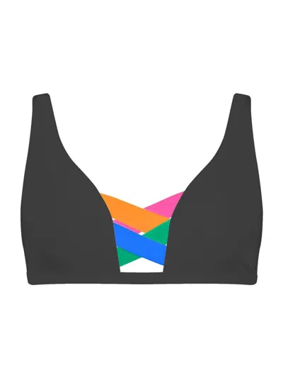 Valimare Women's Martinique Strappy Bikini Top In Black Multi