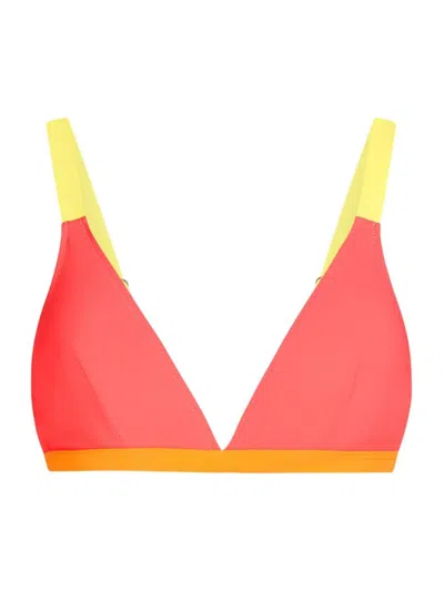 Valimare Women's St Barth's Triangle Bikini Top In Coral