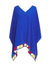 Valimare Women's Tulum Poncho Coverup In Blue