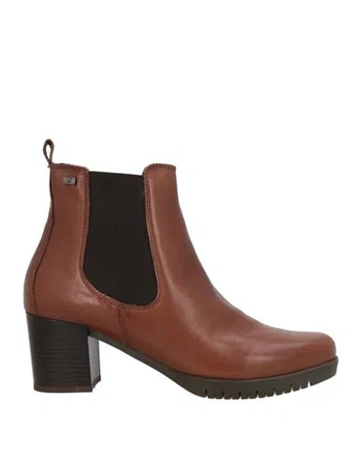 Valleverde Woman Ankle Boots Brown Size 10 Leather