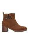 Valleverde Woman Ankle Boots Camel Size 5 Leather In Sand