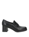 Valleverde Woman Loafers Black Size 8 Leather