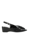 Valleverde Woman Sandals Black Size 7 Textile Fibers In Black