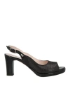 Valleverde Woman Sandals Black Size 8 Synthetisches Material In Black