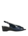 Valleverde Woman Sandals Navy Size 5 Textile Fibers In Blue