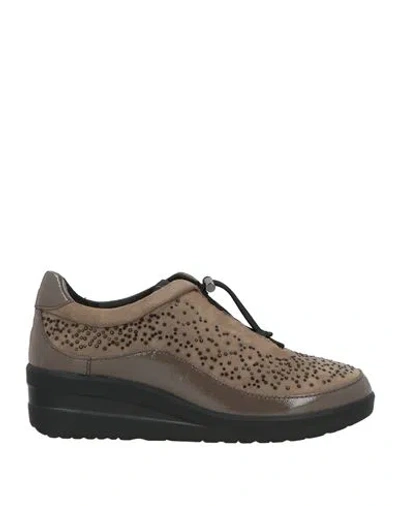 Valleverde Woman Sneakers Dark Brown Size 8 Leather