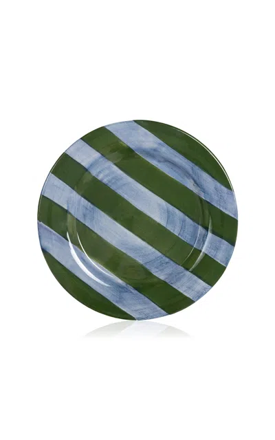 Valsa Home Clarice Hand-painted Dinner Plate In Blue