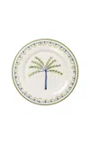 Valsa Home Coqueiro Hand-painted Salad Plate In Green