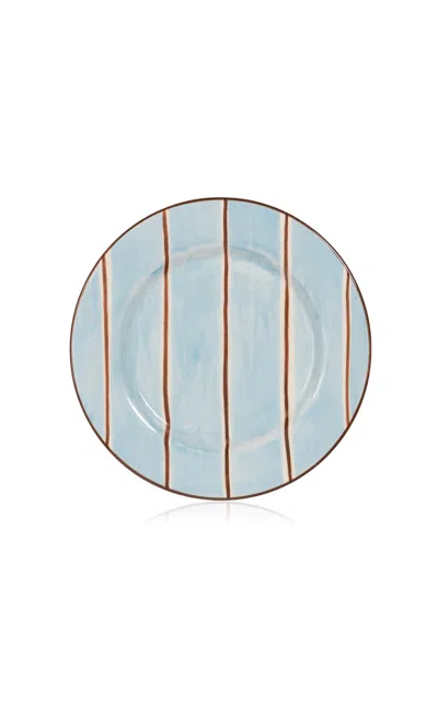 Valsa Home Pajama Hand Painted Salad Plate In Blue