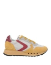 Valsport Magic Heritage Man Sneakers Ocher Size 8 Soft Leather, Textile Fibers In Yellow