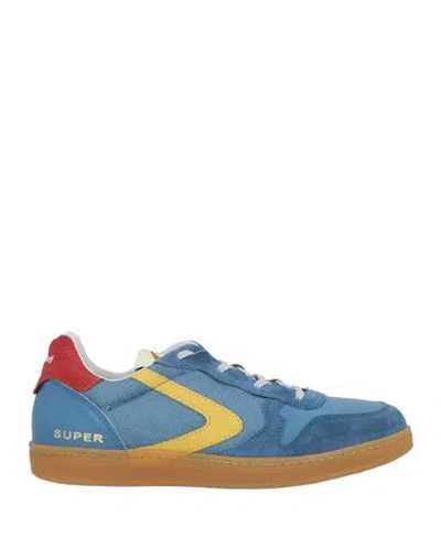 Valsport Man Sneakers Azure Size 9.5 Leather In Blue