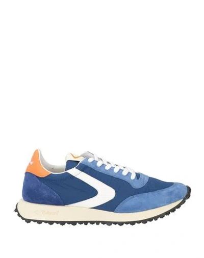 Valsport Man Sneakers Blue Size 10 Leather, Textile Fibers