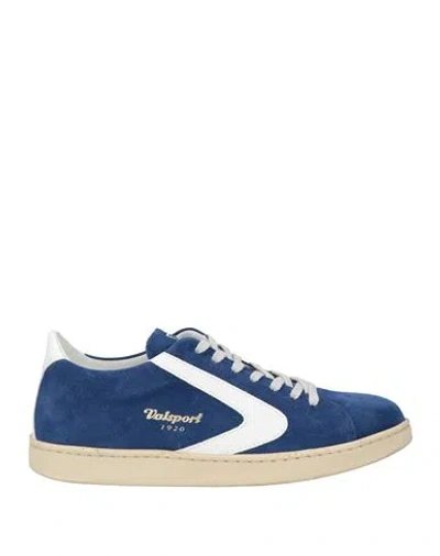 Valsport Man Sneakers Midnight Blue Size 9.5 Nylon, Soft Leather