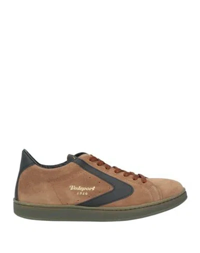 Valsport Man Sneakers Camel Size 7 Leather In Neutral