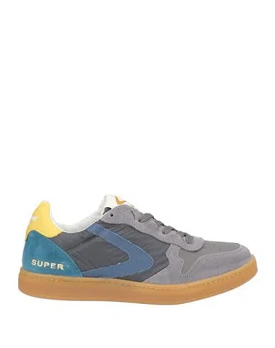Valsport Man Sneakers Charcoal Size 7 Leather, Textile Fibers In Gray