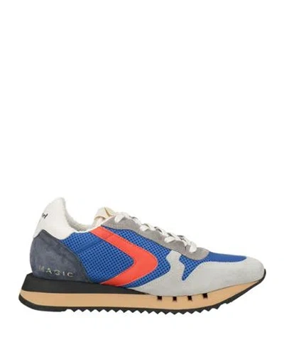 Valsport Man Sneakers Grey Size 8 Leather, Textile Fibers In Multi