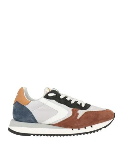 Valsport Man Sneakers Light Grey Size 7 Leather, Textile Fibers In Multi