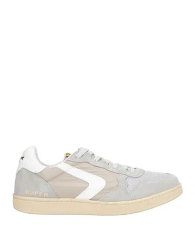 Valsport Man Sneakers Light Grey Size 8.5 Leather, Textile Fibers