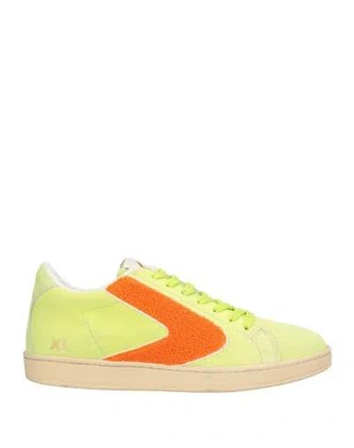 Valsport Man Sneakers Lime Green Size 8.5 Textile Fibers In Yellow