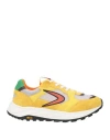 Valsport Man Sneakers Ocher Size 7 Leather, Textile Fibers In Yellow