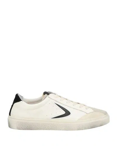 Valsport Man Sneakers Off White Size 7 Leather, Textile Fibers