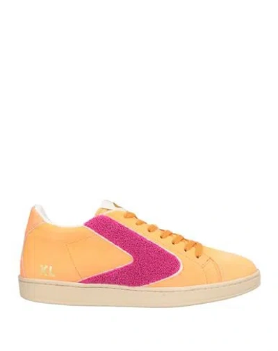 Valsport Man Sneakers Orange Size 8.5 Textile Fibers