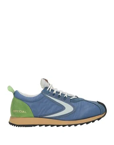 Valsport Man Sneakers Pastel Blue Size 8.5 Nylon, Leather