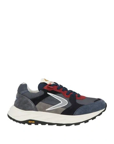 Valsport Man Sneakers Slate Blue Size 7 Leather, Synthetic Material