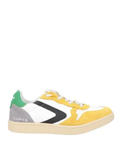 Valsport Man Sneakers White Size 8.5 Leather, Textile Fibers