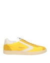 Valsport Man Sneakers Yellow Size 8 Leather, Textile Fibers