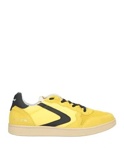 Valsport Man Sneakers Yellow Size 8.5 Leather, Nylon