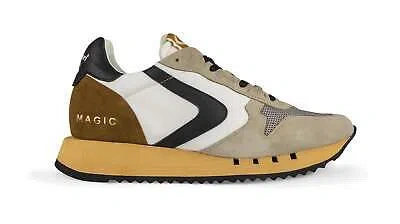 Pre-owned Valsport Shoes  Magic Heritage Run 28 Trainers Man Leather Tissue Beige/white