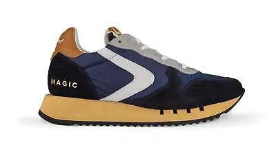 Pre-owned Valsport Shoes  Magic Run Run 30 Trainers Man Leather Tissue Blue