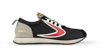 Pre-owned Valsport Shoes  Trainers Man Leather Tissue Black