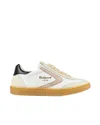 Valsport Low-top Sneakers With Laminated Detailing And Honey Rubber Sole In Neutral