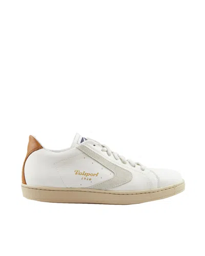 Valsport Sneakers Tournament Mix Leather Suede Bianco Panna Cognac