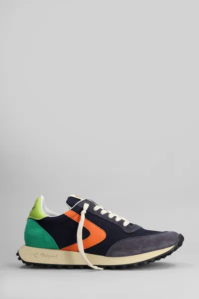 Valsport Start Sneakers In Blue Suede And Fabric