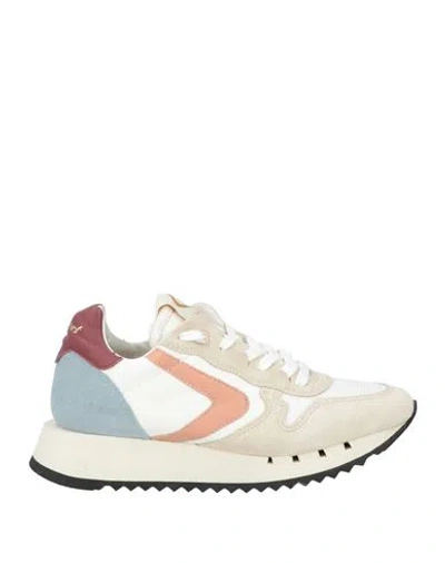 Valsport Woman Sneakers Beige Size 5 Leather, Textile Fibers