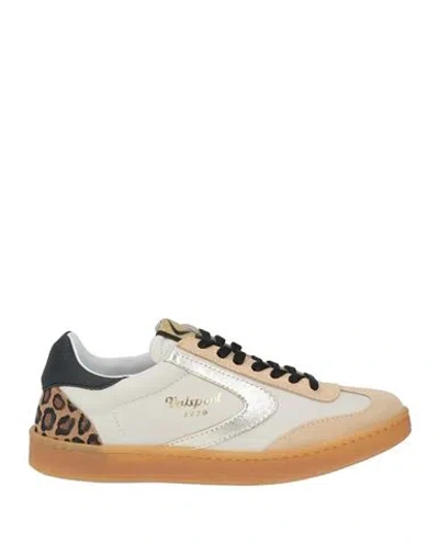 Valsport Woman Sneakers Beige Size 6.5 Leather In Multi