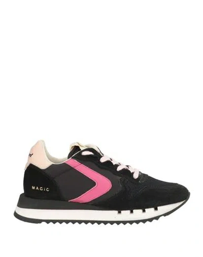Valsport Woman Sneakers Black Size 5.5 Leather, Synthetic Fibers
