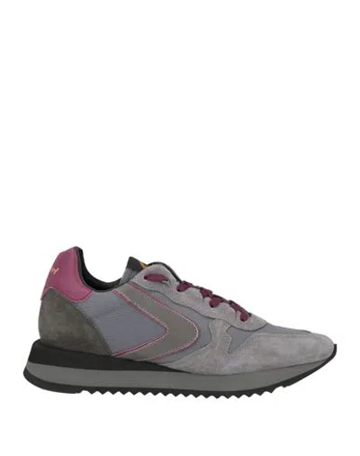 Valsport Woman Sneakers Grey Size 8 Leather, Textile Fibers In Gray