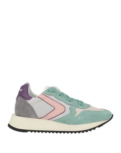 Valsport Woman Sneakers Light Green Size 5.5 Leather, Textile Fibers
