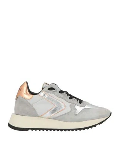Valsport Woman Sneakers Light Grey Size 6.5 Leather, Textile Fibers In Gray