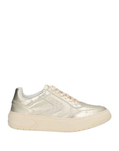 Valsport Woman Sneakers Platinum Size 6.5 Leather In Gold