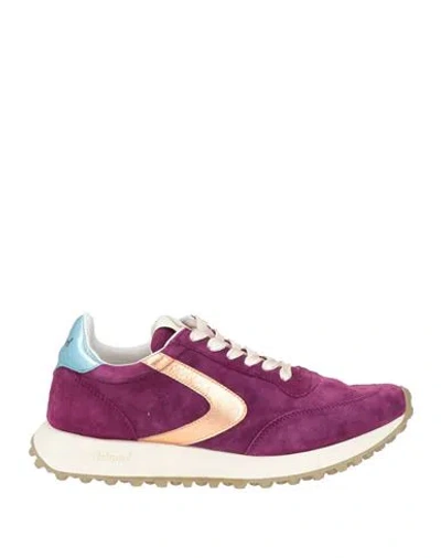 Valsport Woman Sneakers Plum Size 5 Leather In Purple