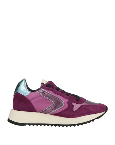Valsport Woman Sneakers Plum Size 5 Leather, Textile Fibers In Purple